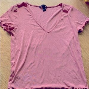 Pink lettuce sleeve vnevk tshirt